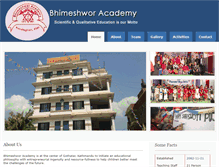 Tablet Screenshot of bhimeshworacademy.com